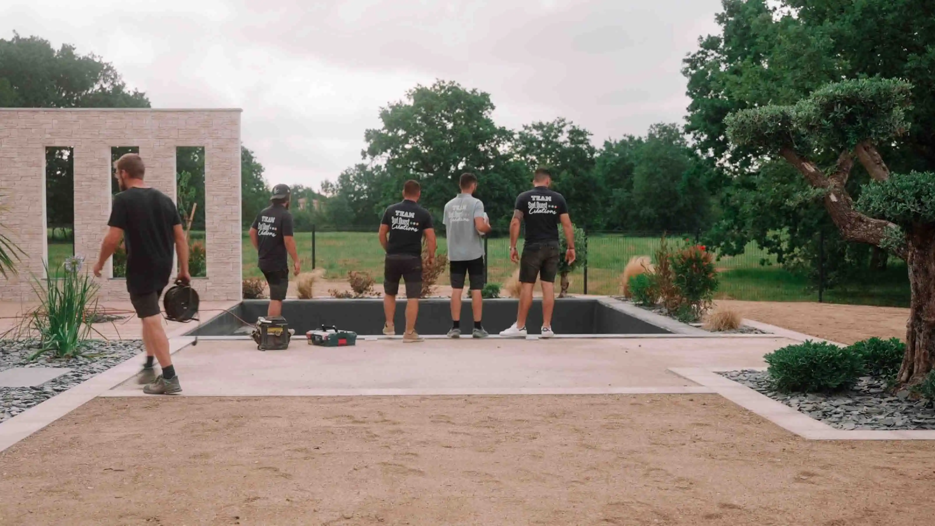 Équipe technique sur le chantier