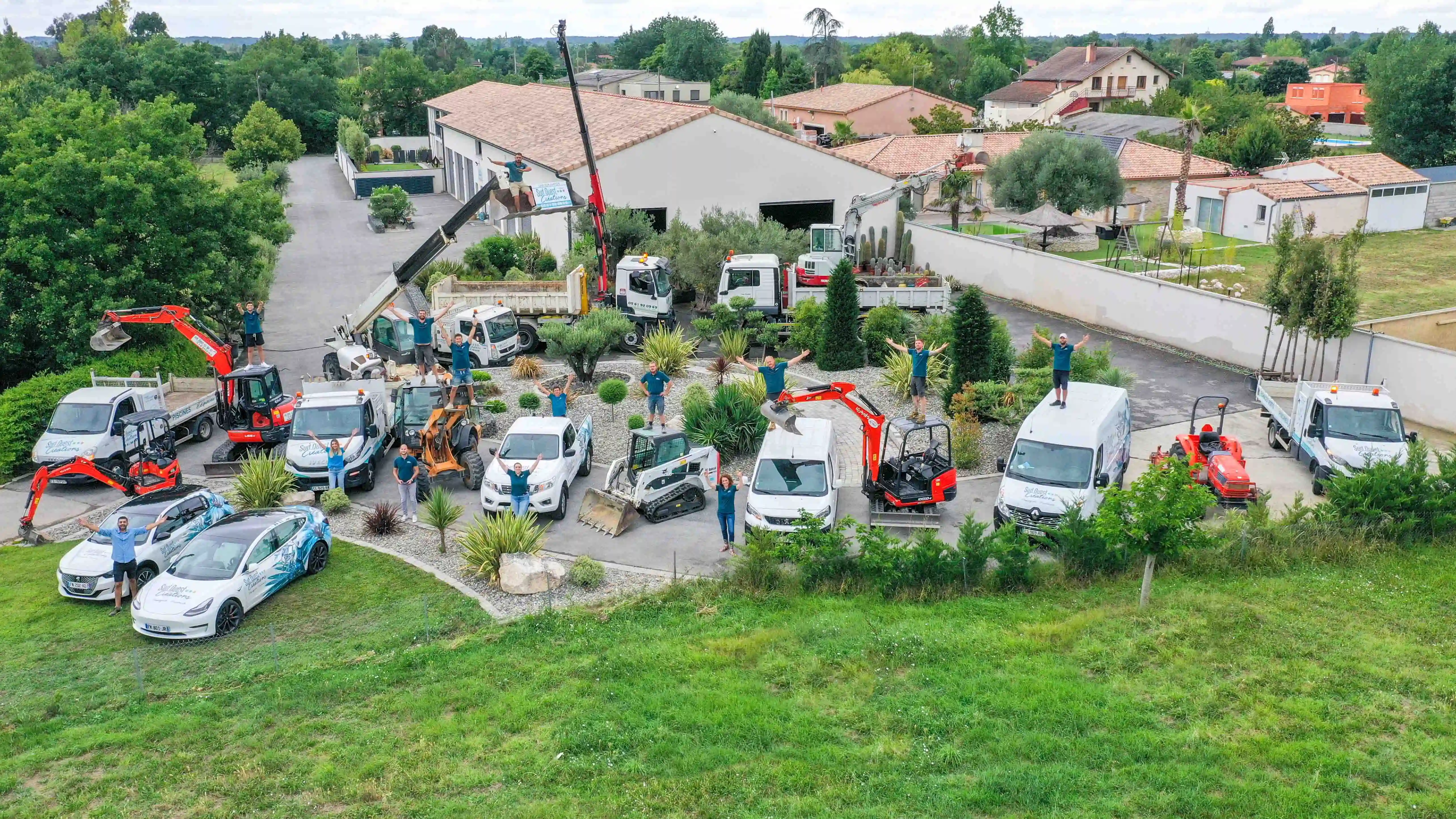 Flotte d'engins de chantier